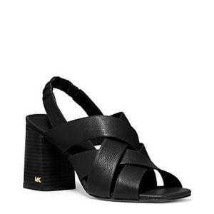 Michael Kors black heel sandal size 9, chunky heel